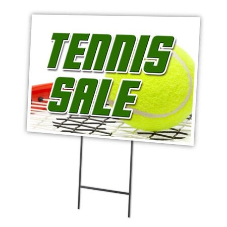 Signmission Tennis Sale Yard Sign & Stake outdoor plastic coroplast window, C-1824 Tennis Sale C-1824 Tennis Sale